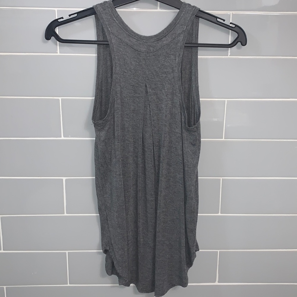 Gray High-Low Tank Top - Picture 6 of 9